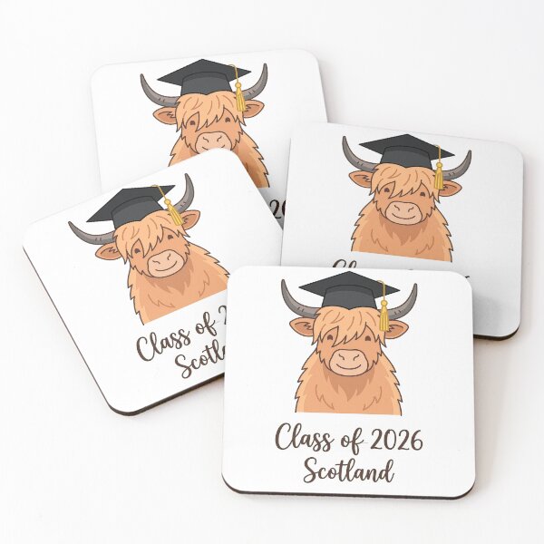 Item preview, Class of 2026 Scotland Graduation Highland Cow - Scottish Coo Art designed and sold by Loom on the Loch.