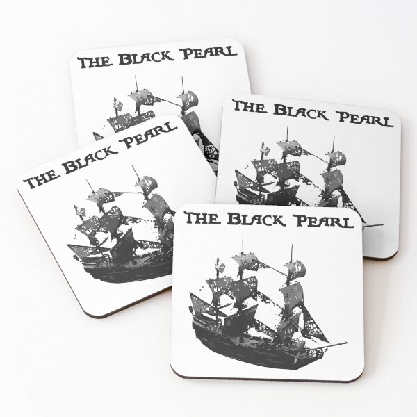 Item preview, Black Sails Pirate Ship – Legendary Dark Sea Vessel Typography Design designed and sold by inallusha.