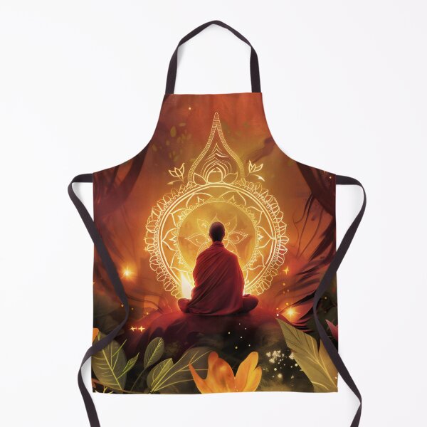 Item preview, Zen Buddha Meditating Sacred Forest Art designed and sold by LuminousFoundry.