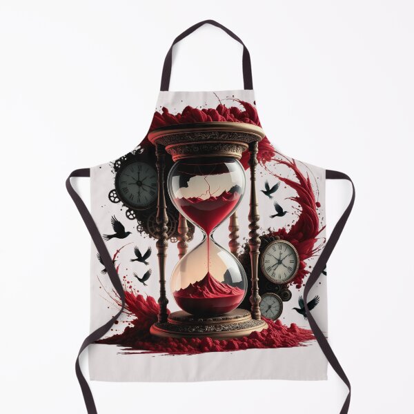 Item preview, Gothic Steampunk Hourglass Red Sand Gears Dark Art designed and sold by universe-hold ⭐⭐⭐⭐⭐.