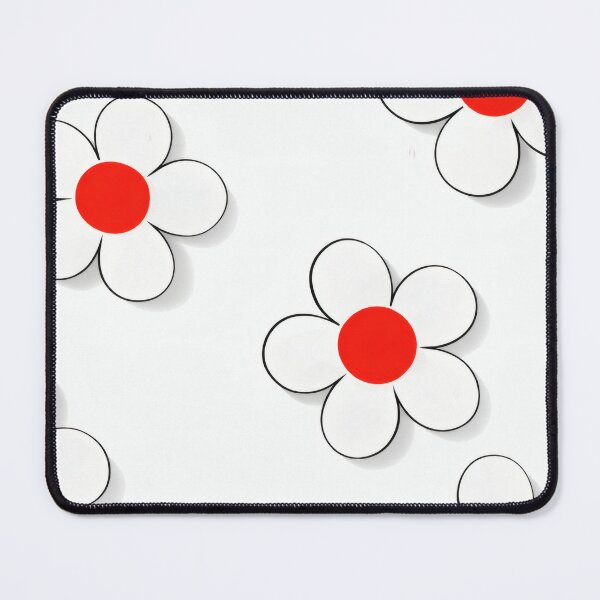 Item preview, Pure Mod Daisy: Minimalist 60s White & Red Floral designed and sold by Ela Art Space .
