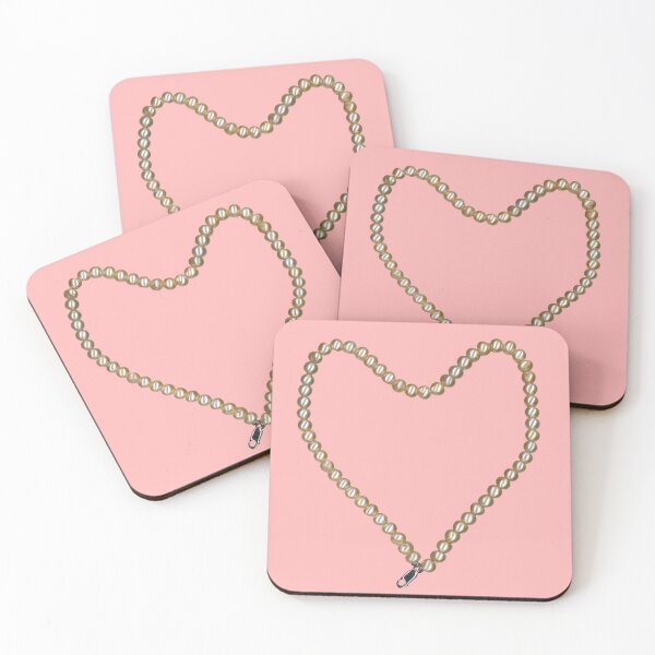 Item preview, Girly Aesthetic Cute Pearl Heart Necklace  designed and sold by FrutigerFlora.