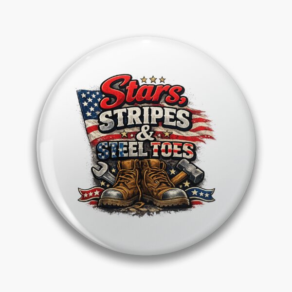 Item preview, Stars, Stripes and Steel Toes Blue Collar Worker Patriotic designed and sold by gillys.