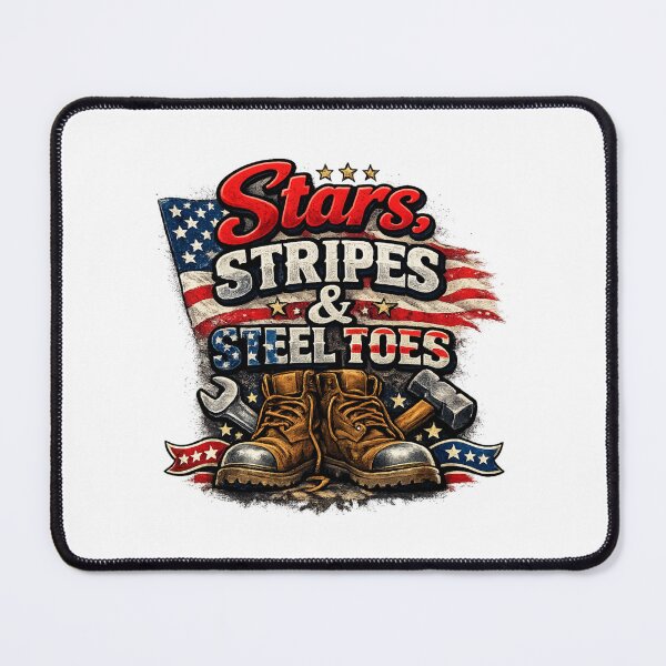 Item preview, Stars, Stripes and Steel Toes Blue Collar Worker Patriotic designed and sold by gillys.