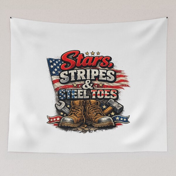 Item preview, Stars, Stripes and Steel Toes Blue Collar Worker Patriotic designed and sold by gillys.