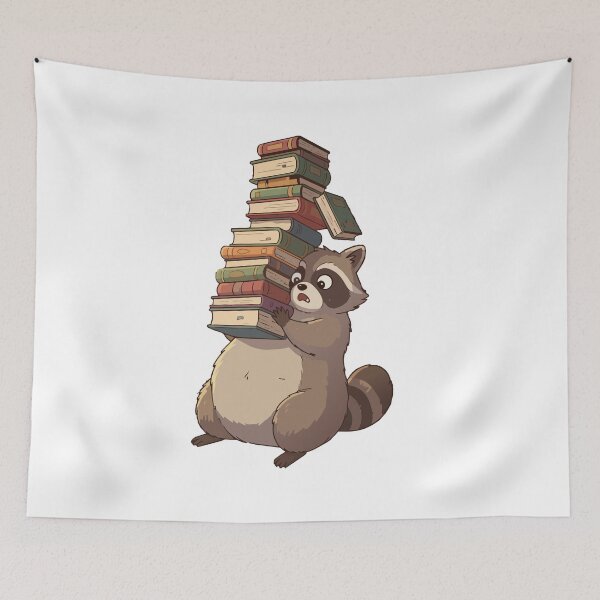 Item preview, Overbooked Raccoon designed and sold by tigrootiger.