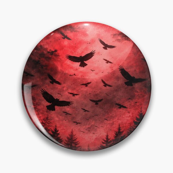 Artikelvorschau, Crimson Storm – Blood Moon Crow Flight Dark Aesthetic Art entworfen und verkauft von ShenGha-design.