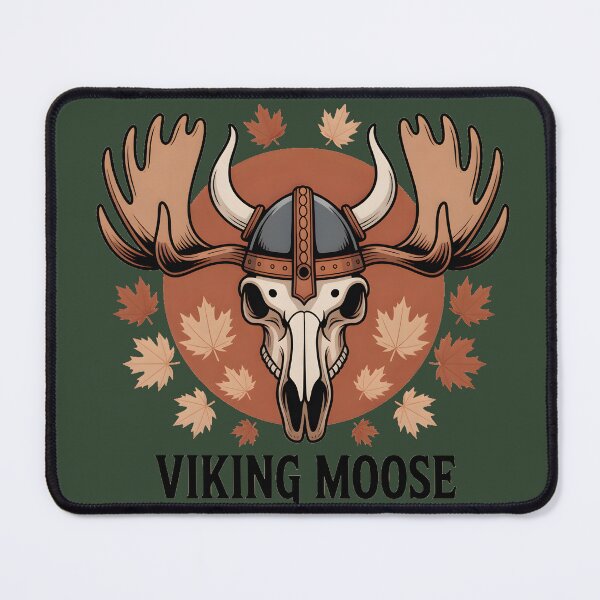Item preview, Viking Moose Skull Norse Mythology Nordic Warrior Autumn Design designed and sold by ArcticFoxStudio.