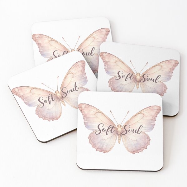 Item preview, Soft Soul Butterfly – Pastel Aesthetic Floral Inspiring Quote Design designed and sold by DreamelleStudio.