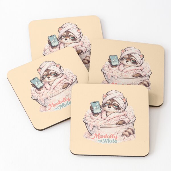 Item preview, Funny Raccoon Sticker Sarcastic Introvert Self Care Gift designed and sold by Gentlestate.