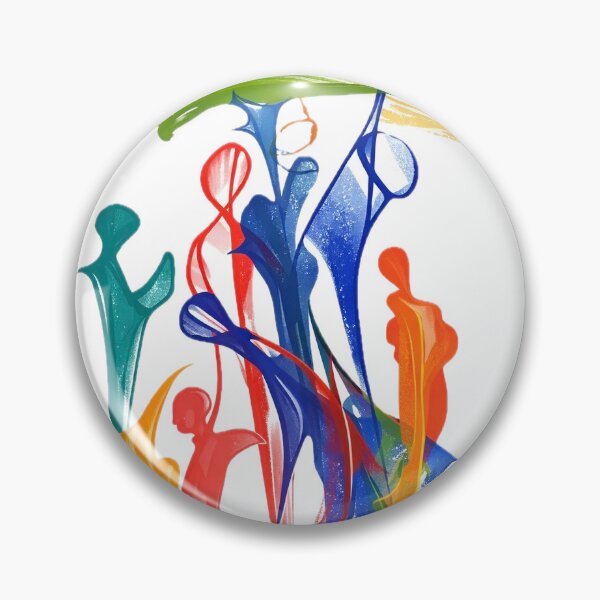 Item preview, Abstract colorful dancing figures, modern art, vibrant illustration designed and sold by sallysartallery.