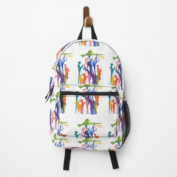 Item preview, Abstract colorful dancing figures, modern art, vibrant illustration designed and sold by sallysartallery.