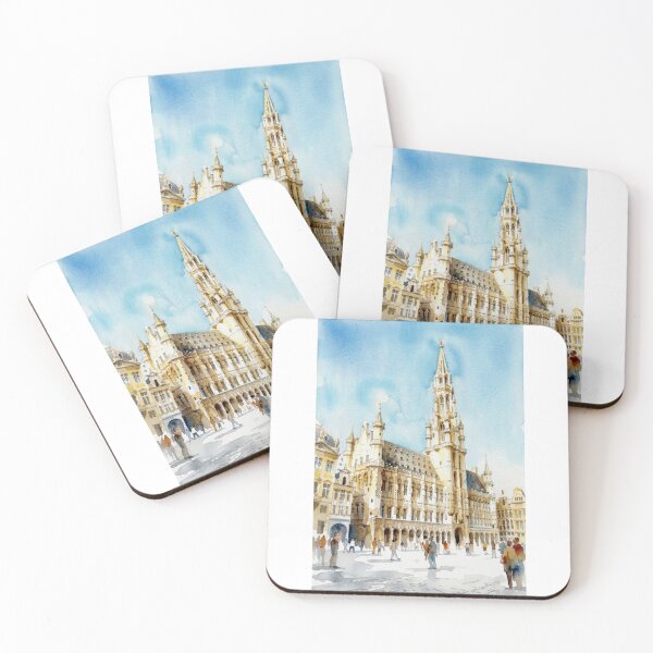 Item preview, Brussels Grand Place Watercolor designed and sold by caracatita75.