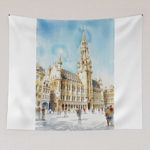 Item preview, Brussels Grand Place Watercolor designed and sold by caracatita75.