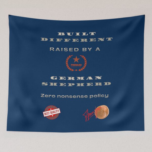 Item preview, Built Different Raised by a German Shepherd Shirt – Zero Nonsense Policy Dog Lover Gift designed and sold by InkWaveX.