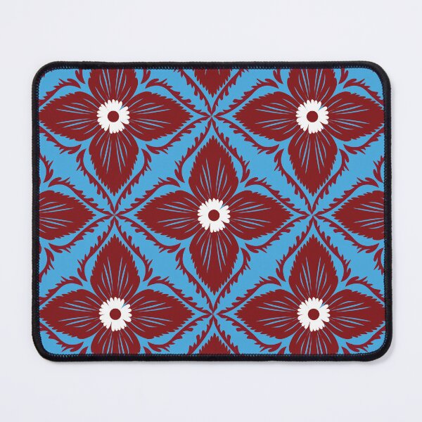 Item preview, Vintage floral medallion pattern in Burgundy Ang cyan designed and sold by AdesignbyG.