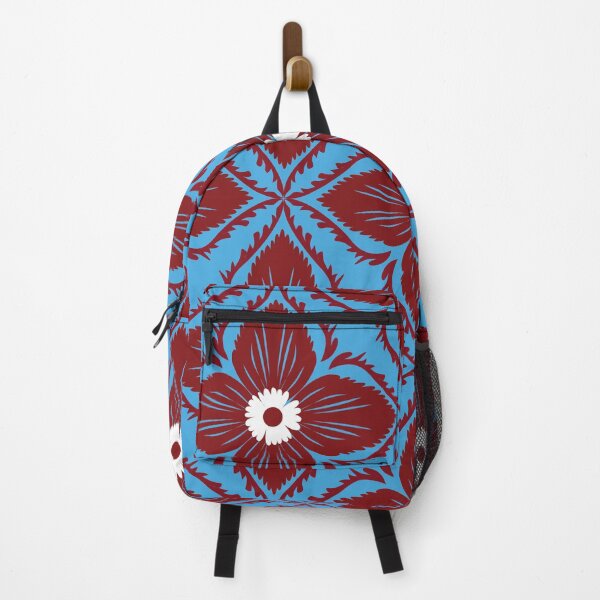 Item preview, Vintage floral medallion pattern in Burgundy Ang cyan designed and sold by AdesignbyG.