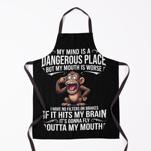 Item preview, My Mind Is A Dangerous Place But My Mouth Is Worse Monkey designed and sold by VGAfanatic.