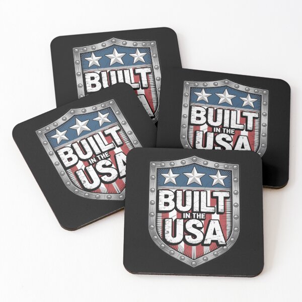 Item preview, Built In The USA Patriotic Shield Badge designed and sold by OldGloryForge.