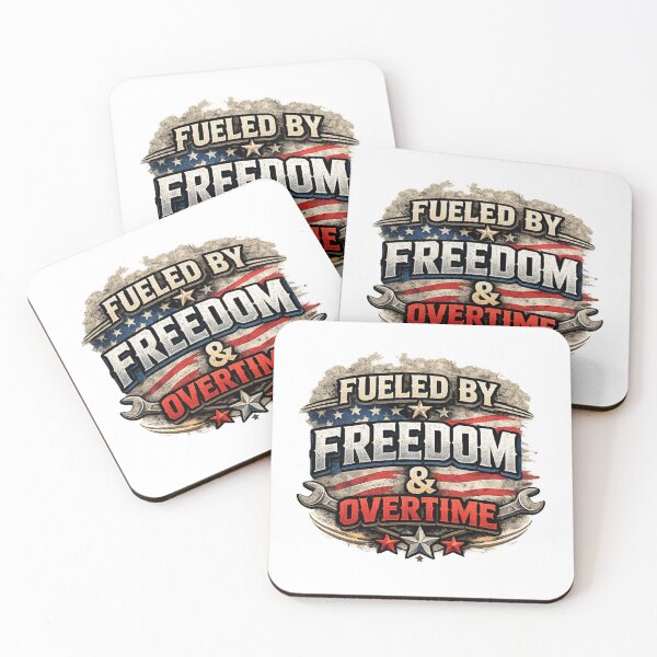 Item preview, Funny Fueled by Freedom and Overtime Blue Collar Worker Patriotic designed and sold by gillys.