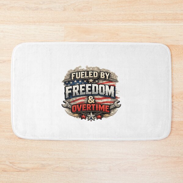 Item preview, Funny Fueled by Freedom and Overtime Blue Collar Worker Patriotic designed and sold by gillys.