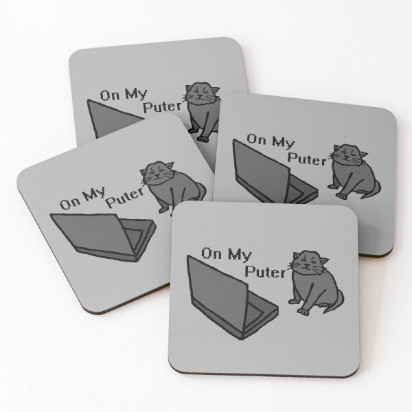Item preview, On My Puter Funny Computer Cat Meme designed and sold by CamilasPrints.