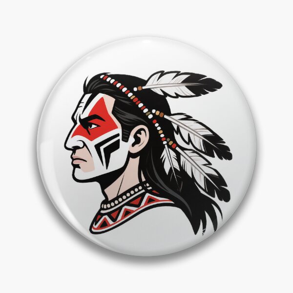 Item preview, Tribal Warrior Profile with Feather Headdress designed and sold by VladisWorld.