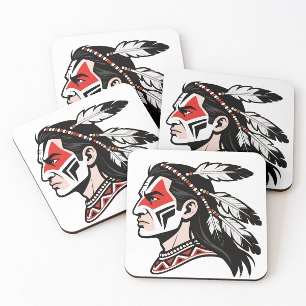 Item preview, Tribal Warrior Profile with Feather Headdress designed and sold by VladisWorld.