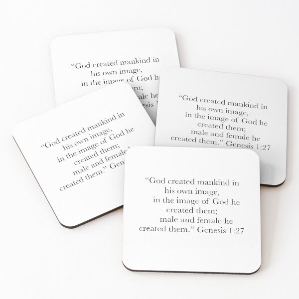Item preview, Genesis 1:27 – Man’s Creation Bible Verse, Scripture Design designed and sold by The Prose Atelier.