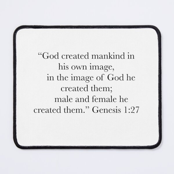 Item preview, Genesis 1:27 – Man’s Creation Bible Verse, Scripture Design designed and sold by The Prose Atelier.