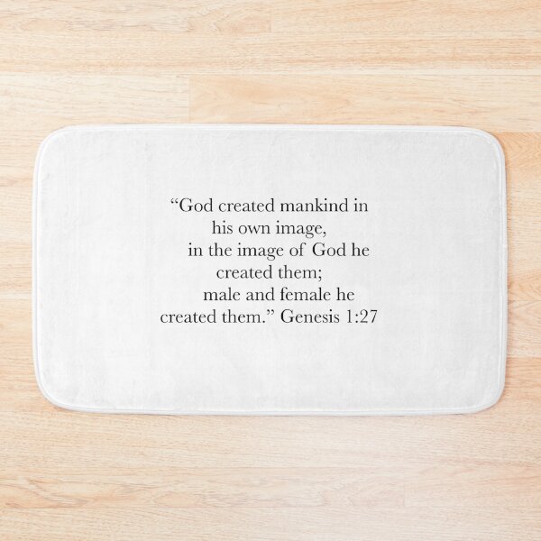 Item preview, Genesis 1:27 – Man’s Creation Bible Verse, Scripture Design designed and sold by The Prose Atelier.