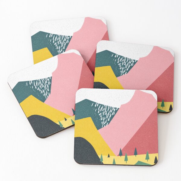 Item preview, Abstract Mountain Colourful Geometric Landscape Modern  designed and sold by FortuneAndFrame.