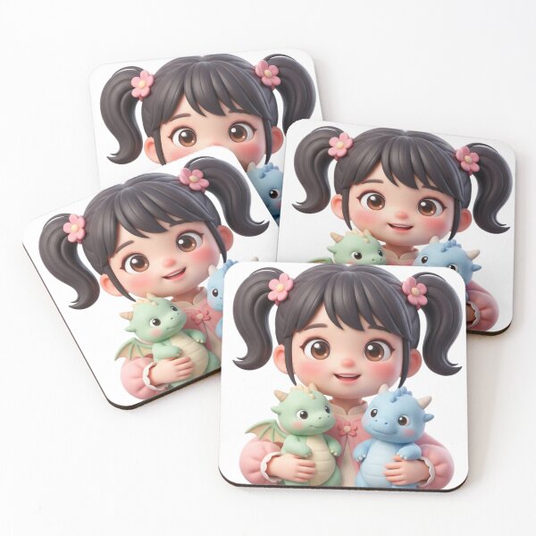 Item preview, The Girl and the Baby Dragon designed and sold by PP&RAINBOW SHOP.