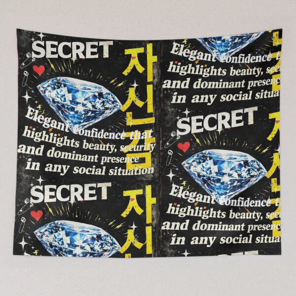 Item preview, Secret Elegant Confidence Kpop Grunge Aesthetic Diamond Fanart Design designed and sold by CaroKPOP.