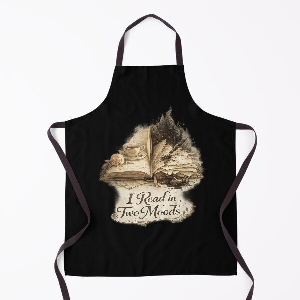Item preview, I Read in Two Moods – Aesthetic Book Lover Illustration – Book Lover t-shirt designed and sold by Line-Mood1⭐️⭐️⭐️⭐️⭐️.