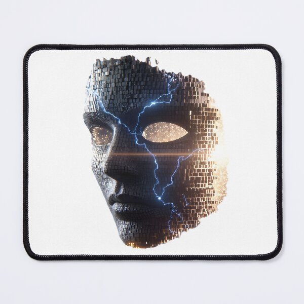 Item preview, Cracked Digital Face with Electric Energy designed and sold by VladisWorld.