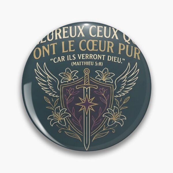 Item preview, Cœur Pur - Minimalist French Bible Verse designed and sold by gan-eden-77.