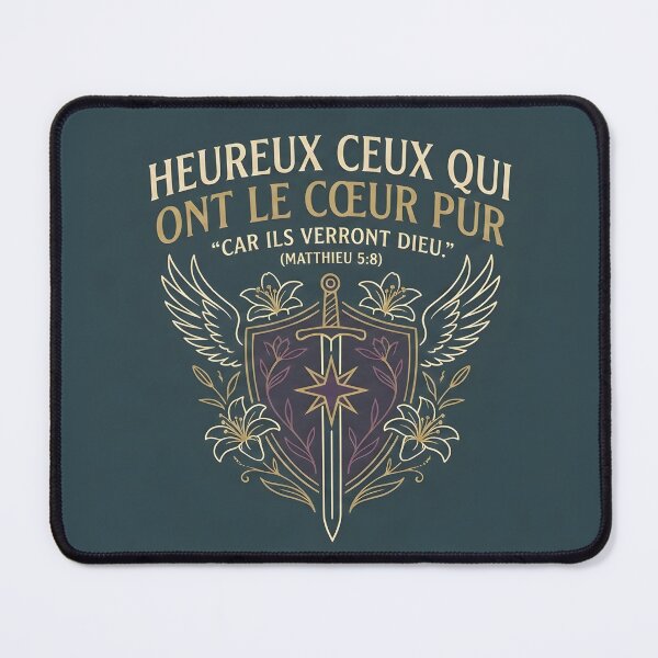 Item preview, Cœur Pur - Minimalist French Bible Verse designed and sold by gan-eden-77.