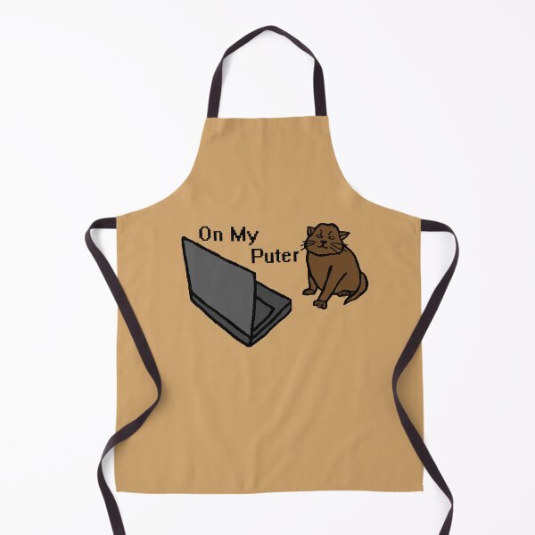 Item preview, On My Puter Funny Computer Brown Cat Meme designed and sold by CamilasPrints.