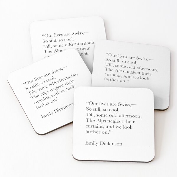 Item preview, Our Lives Are Swiss – Emily Dickinson Poetry Quote designed and sold by The Prose Atelier.