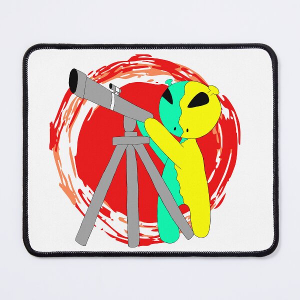 Item preview, Stargazing Alien Observer – Whimsical Space Art designed and sold by Aunty Riah Studios.
