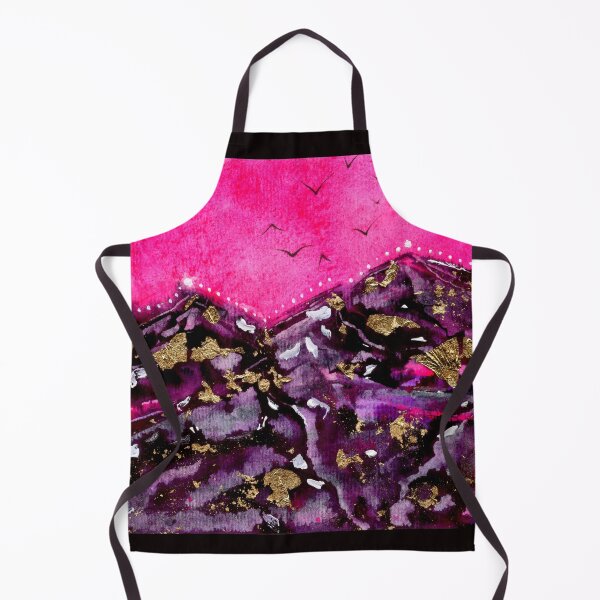 Item preview, Golden Peaks - Hot Pink & Purple Abstract Mountain Range designed and sold by Cass Harker Studio.