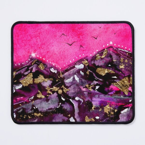 Item preview, Golden Peaks - Hot Pink & Purple Abstract Mountain Range designed and sold by Cass Harker Studio.