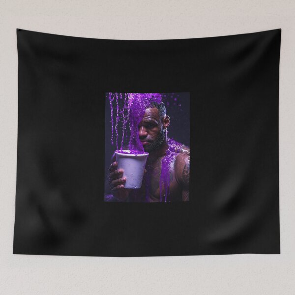 Item preview, Lebron Purple Drip Art Print designed and sold by WockWave.
