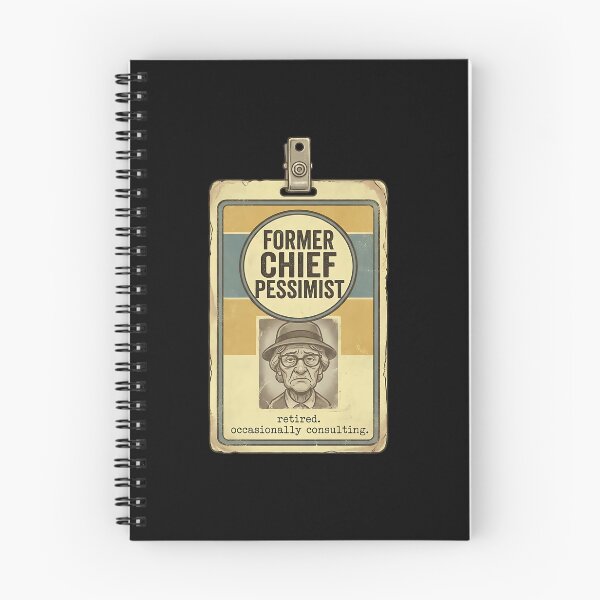 Item preview, Former Chief Pessimist Retired Occasionally Consulting - Funny Sarcastic Grandma ID Badge designed and sold by Recovering Pessimist.