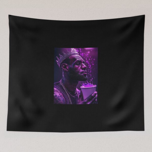 Item preview, Lebron Purple Drip Art Print designed and sold by WockWave.