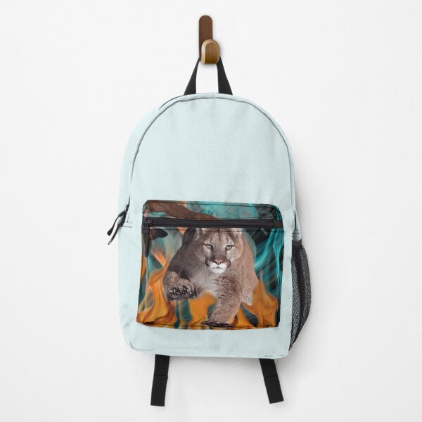 Item preview, Realistic Puma Jumping Through Fire And Flames designed and sold by the artedivino.
