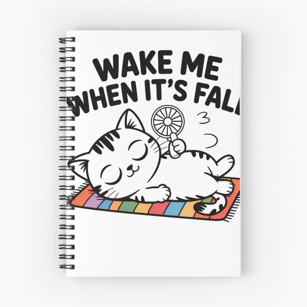 Item preview, Funny Cat Summer Heat Design – Wake Me When It’s Fall designed and sold by JA World - Art & Design.