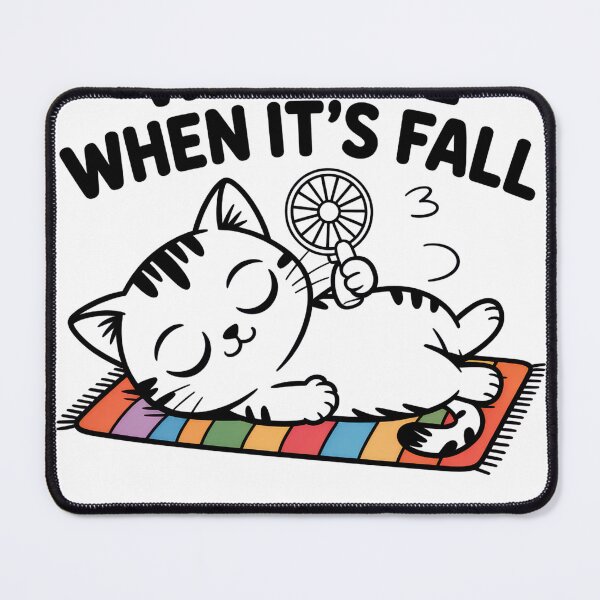 Item preview, Funny Cat Summer Heat Design – Wake Me When It’s Fall designed and sold by JA World - Art & Design.