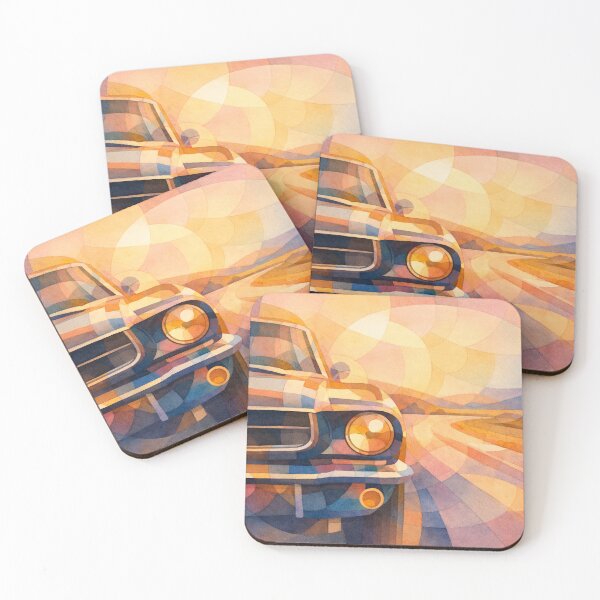 Item preview, "Mustang Dreams: Vintage Ford in Orphic Watercolor Style" designed and sold by  BoomPoster.